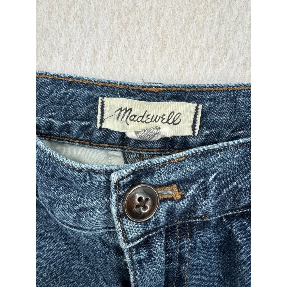 Madewell The Harlow Wide-Leg Jean Womens 27 (27x28) Blue Pleated High Rise Denim